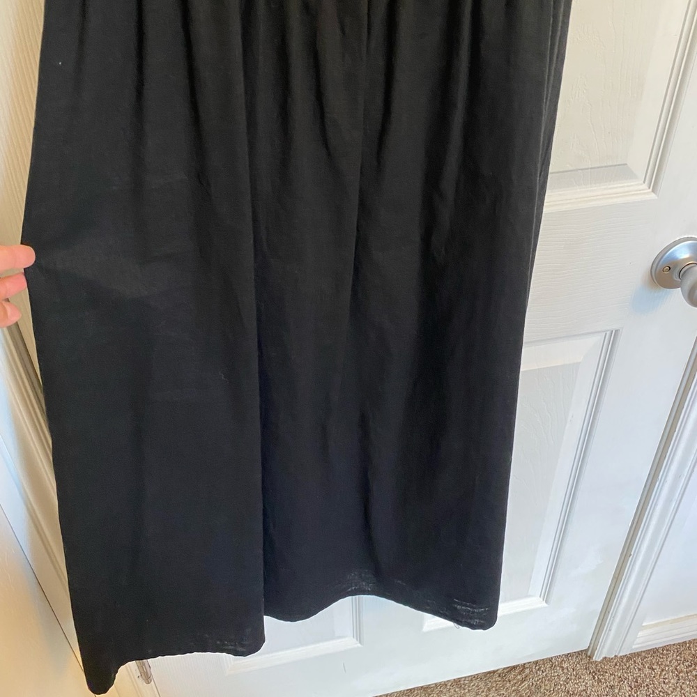 H&M black linen dress, size M - Picture 3 of 8